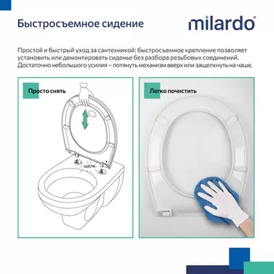 Сиденье для унитаза Milardo 030PP0EM31 полипропилен