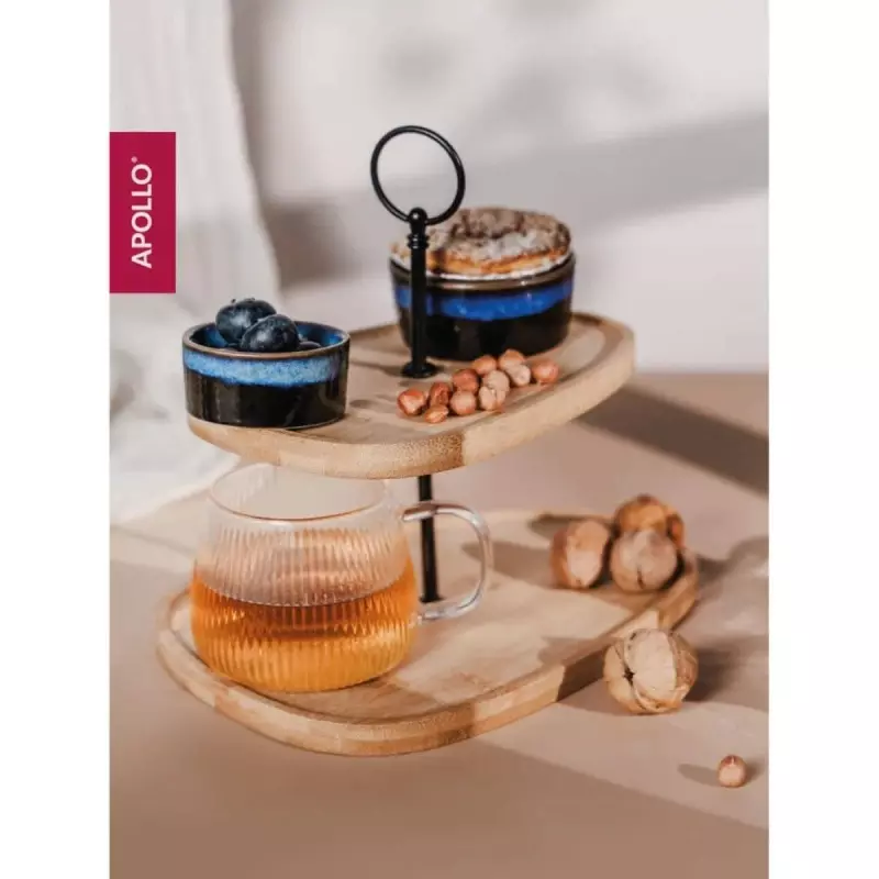 Подставка сервировочная двухъярусная, бамбук, Formaje APOLLO FOR-03