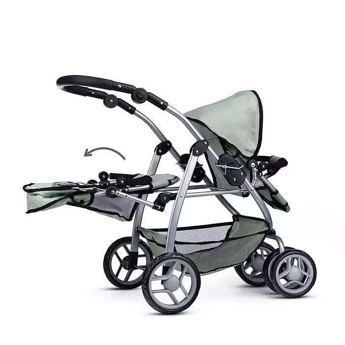 Коляска для кукол сидячая для двойни, хакки Melobo 9662D