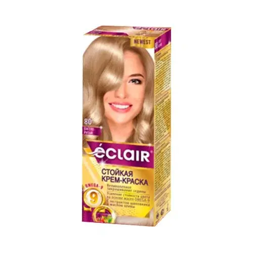 Краска для волос ЕCLAIR с маслом OMEGA 9 8.0 Светло-русый