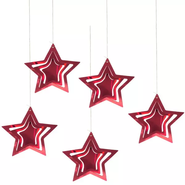 Подвесное украшение Праздничная атмосфера 19 см (5 штук) красный 219-129