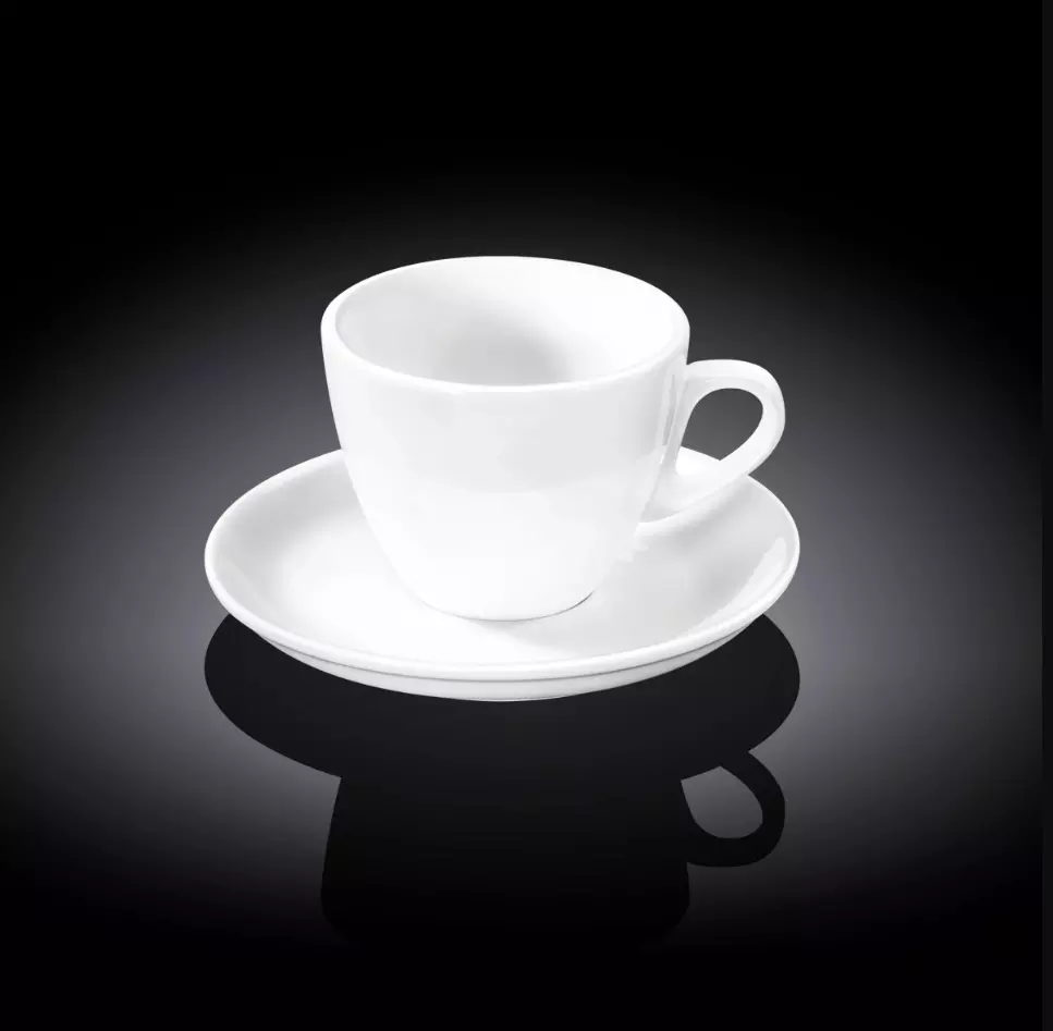Чашка чайная и блюдце 190 мл фарфор Wilmax WL-993175/AB