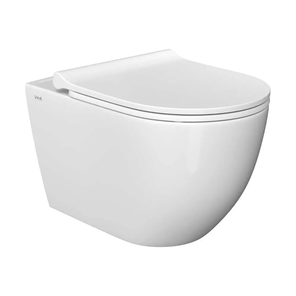 Подвесной унитаз VitrA Mia Round 7510B003-0075 безободковый, микролифт 801-003-019,