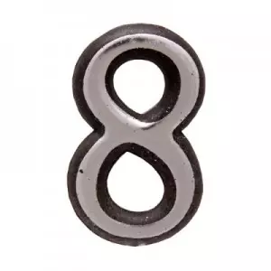 Номер на дверь цифра 8 пластик CP (хром) MARLOK