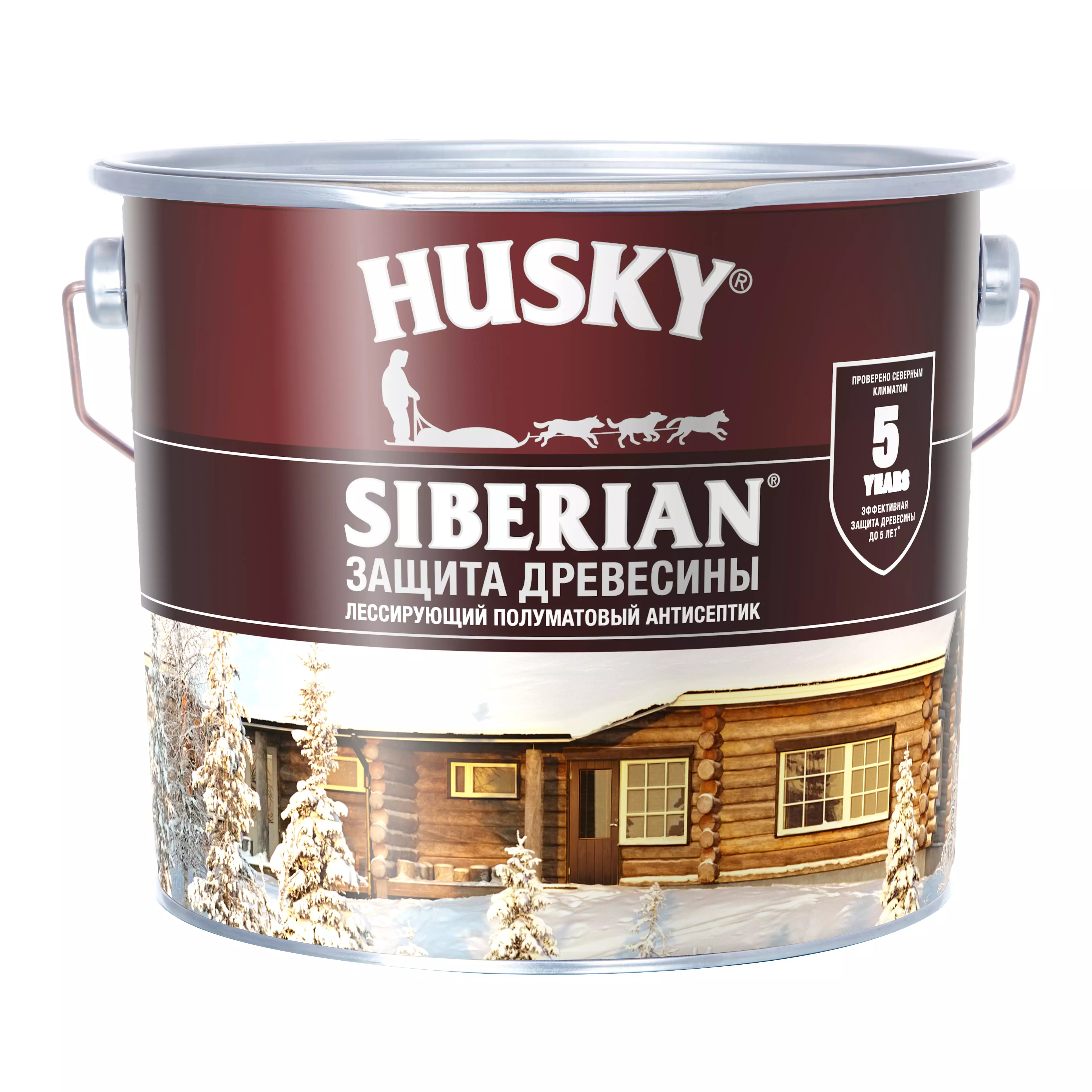 Антисептик Husky Siberian полуматовый палисандр 2,7 л