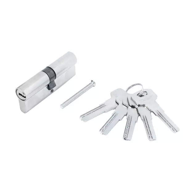 Цилиндровый механизм Стандарт 80 мм (35х10х35) SN мат.никель 5кл перф.ключ/ключ