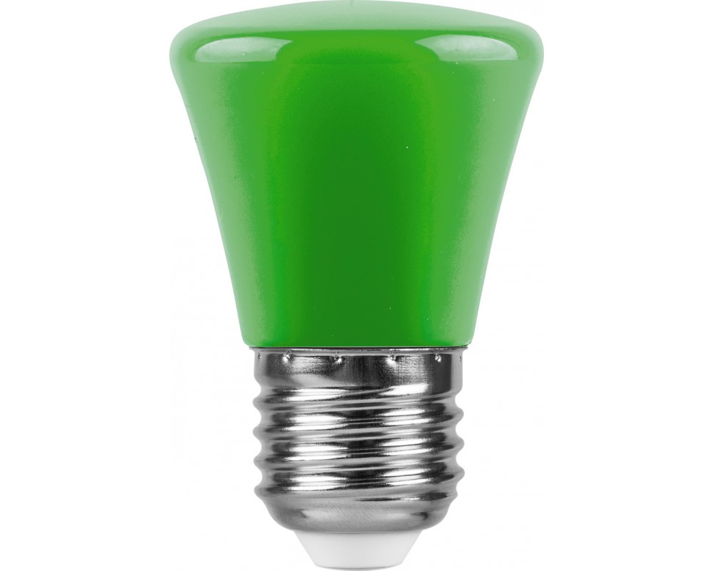 Лампа светодиодная Feron Е27 230В 1Вт  колокольчик зеленый