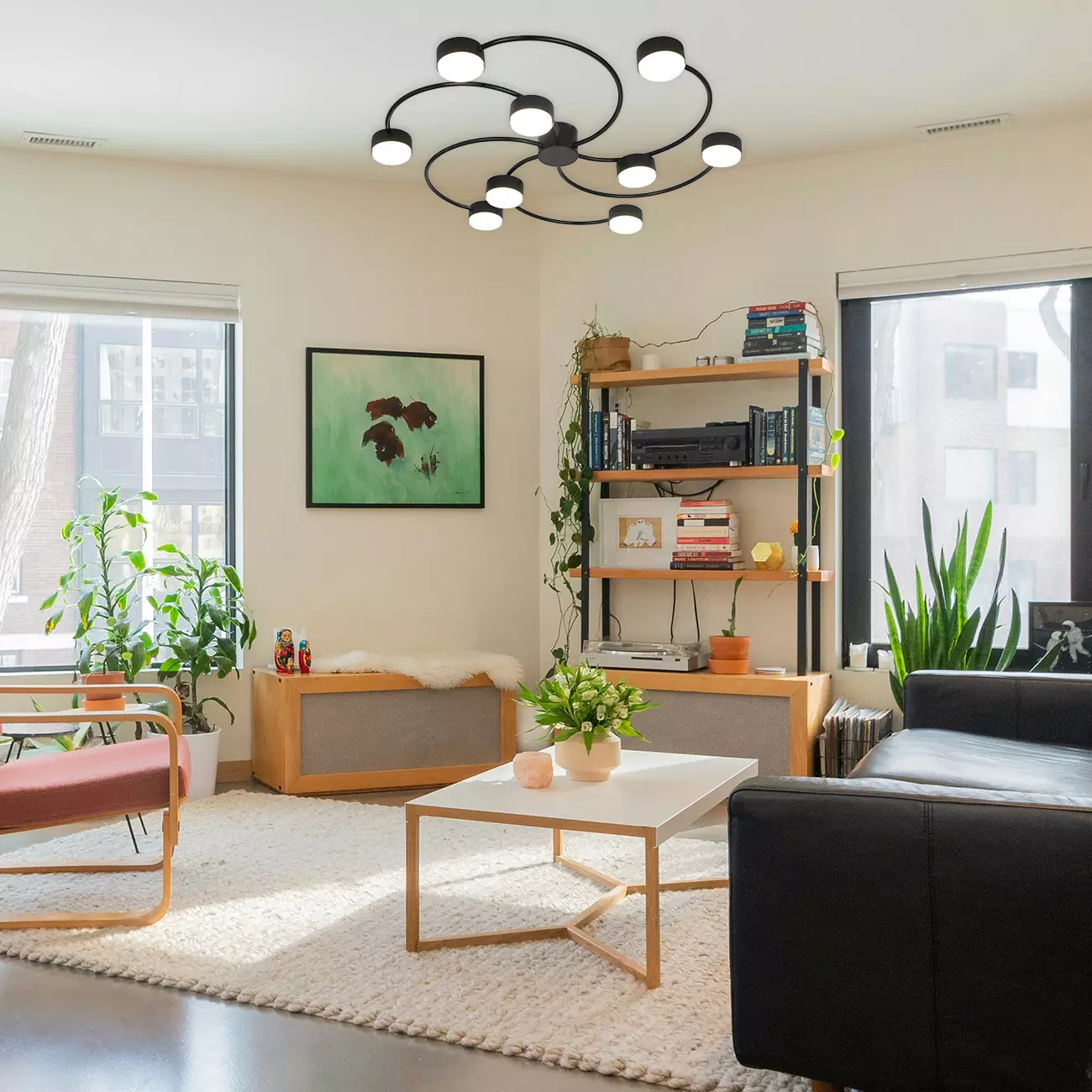 Люстра потолочная 9хGX53 черный Escada 1180/9P