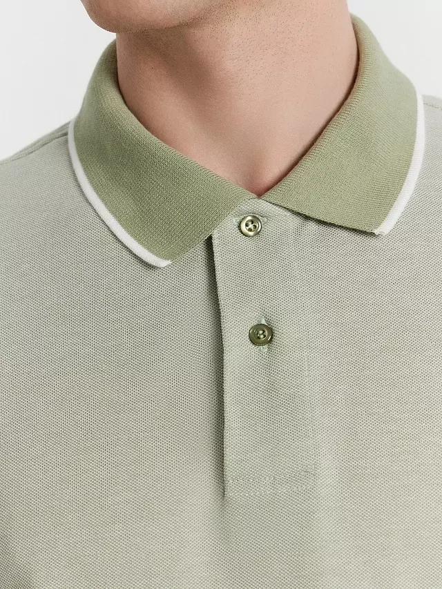Поло мужское Mark Formelle 111850/1 двухцветный зеленый чай, р-р 108-182/188 (54 / XXL)