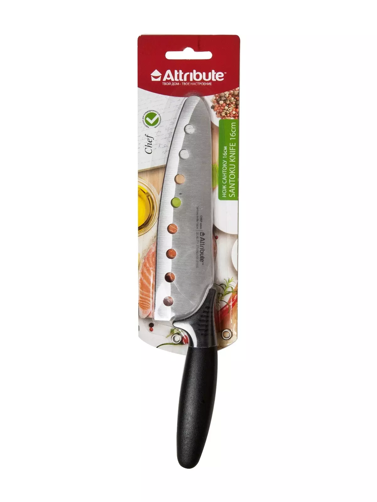 Нож сантоку CHEF 16 см Attribute AKC026