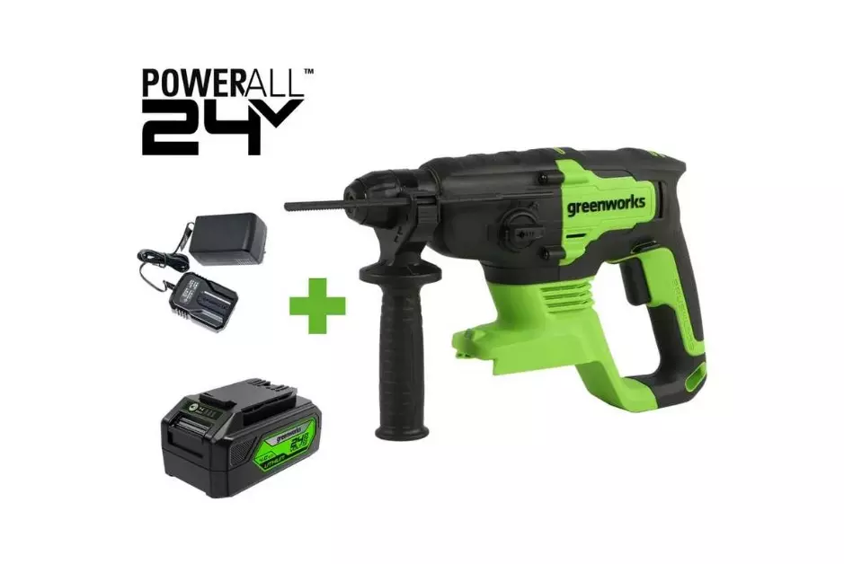 Перфоратор аккумуляторный бесщеточный Greenworks GD24SDS2 24V 1Акб* 4А\ч