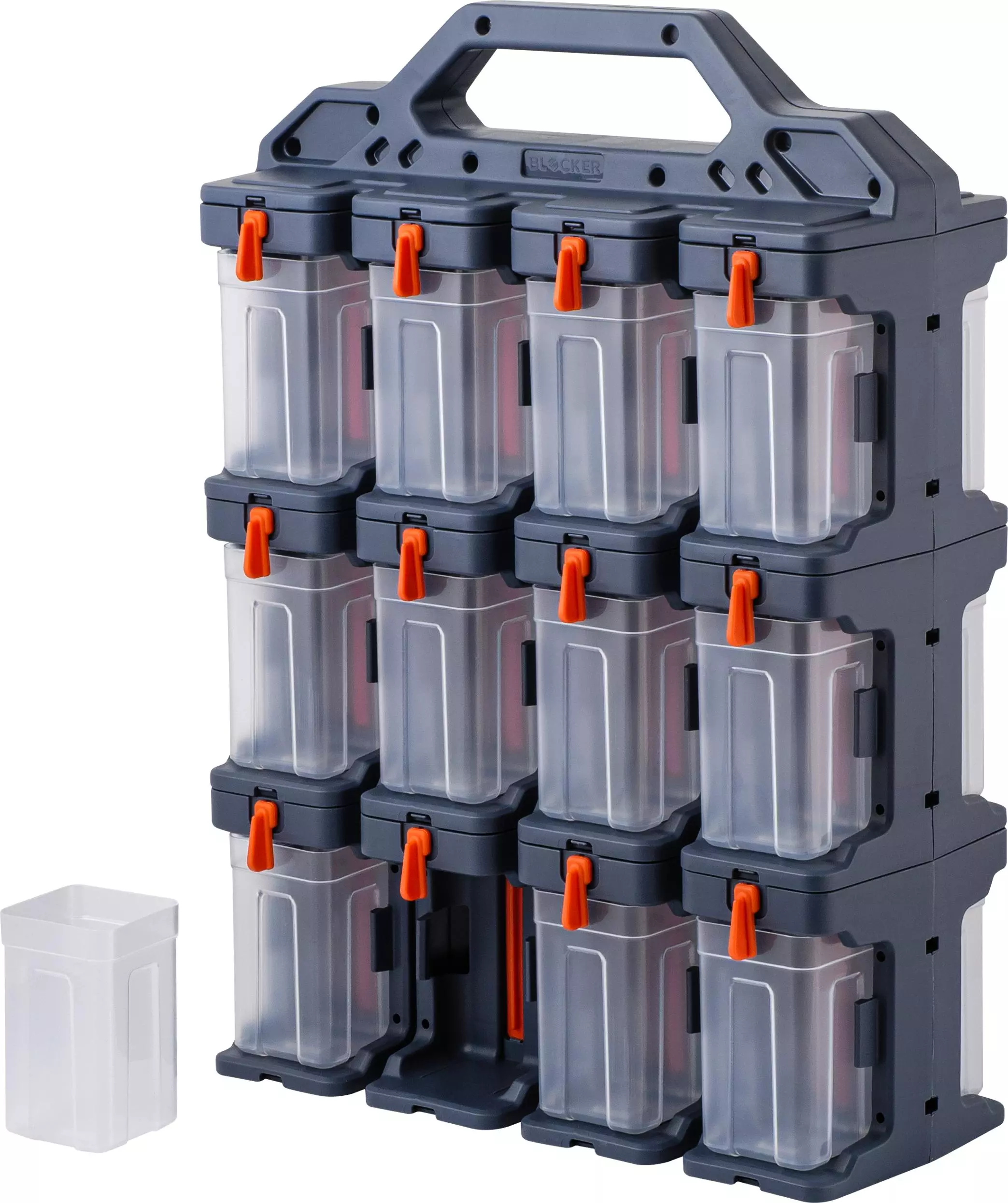Органайзер для хранения мелочей 310х154х435 мм Модуль,24 модуля PR Blocker Expert серый/оранжевый