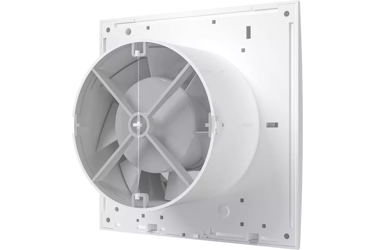 Вентилятор вытяжной накладной D-100 AURAMAX OPTIMA 4C обратный клапан белый