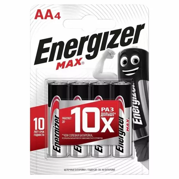 Батарейка Energizer LR6 AA MAX 1.5В бл/4шт