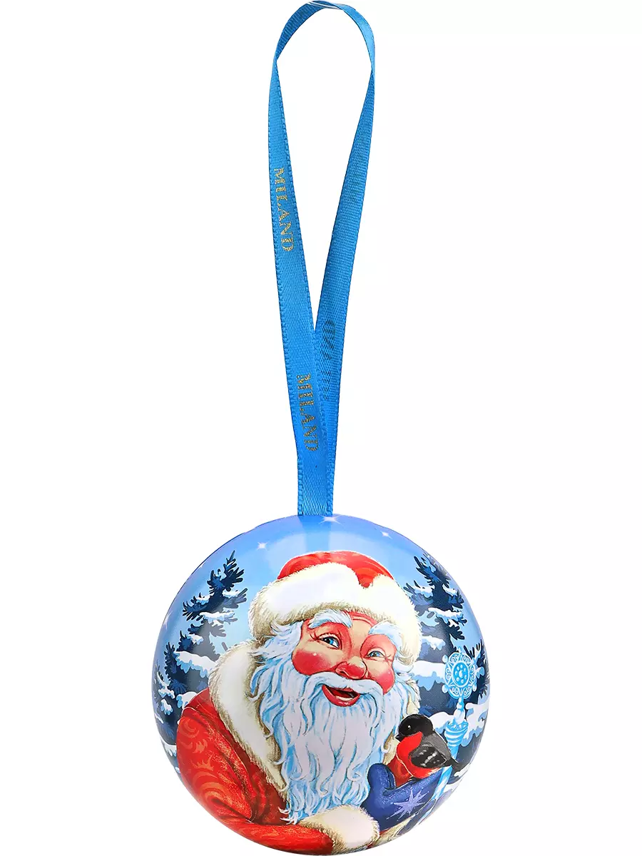 Новогодний шар металл с 12 предсказаниями Новый Год! 7 см НУ-2723