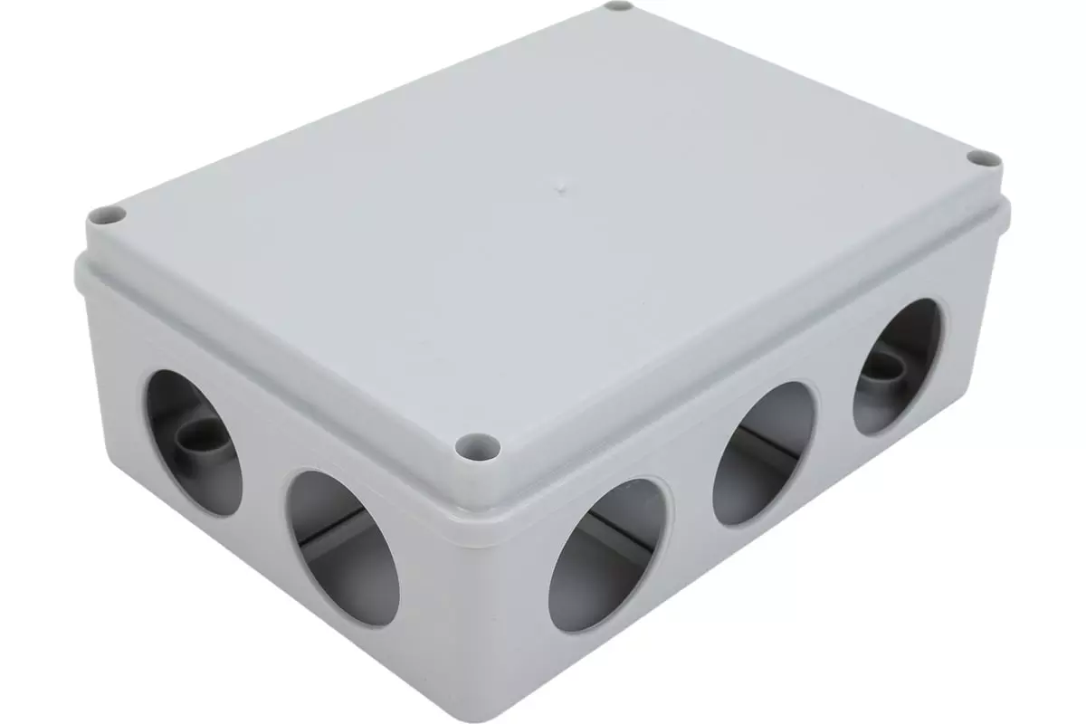 Распределительная коробка накладная 190х140х70мм 10 вводов IP44 серый TDM SQ1401-1243