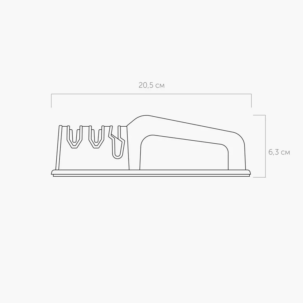 Точилка для ножей и ножниц, металлическая  NADOBA, серия EMBER 724419