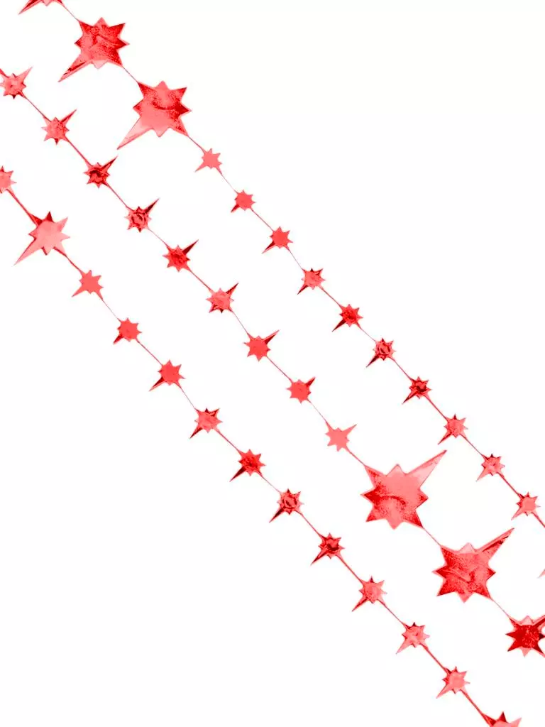 Новогодняя гирлянда Красные Звезды из полистирола 270x3см 78855