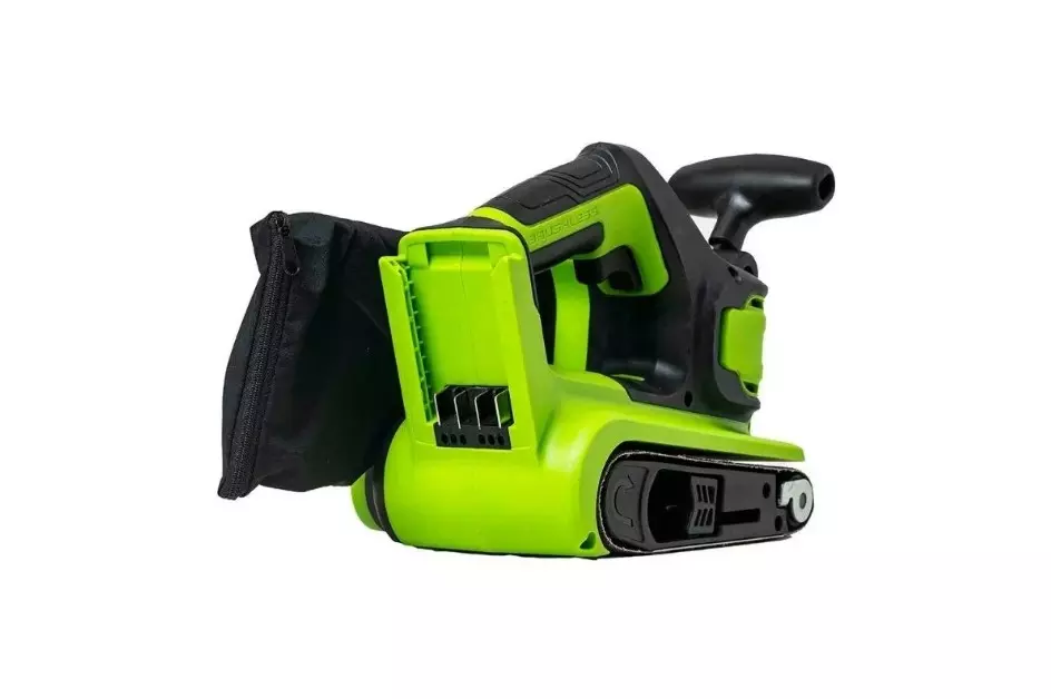 Ленточная шлифовальная машина бесщеточная аккумуляторная Greenworks G24BS, 24 В, без АКБ и ЗУ