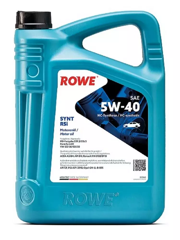 Масло моторное 5W-40 ROWE HIGHTEC SYNT RSi SAE 4L 20068-0040-99