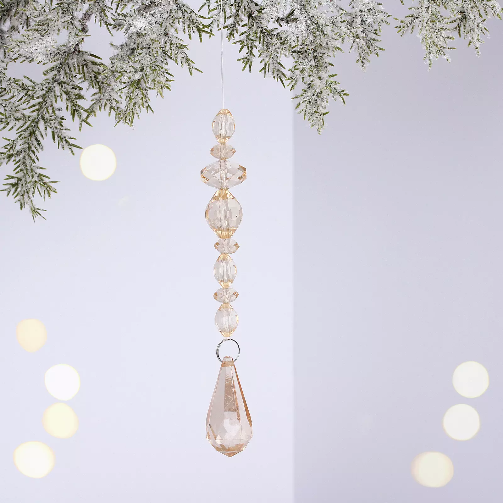 Елочное украшение Волшебная льдинка 18 см шампань 259-185