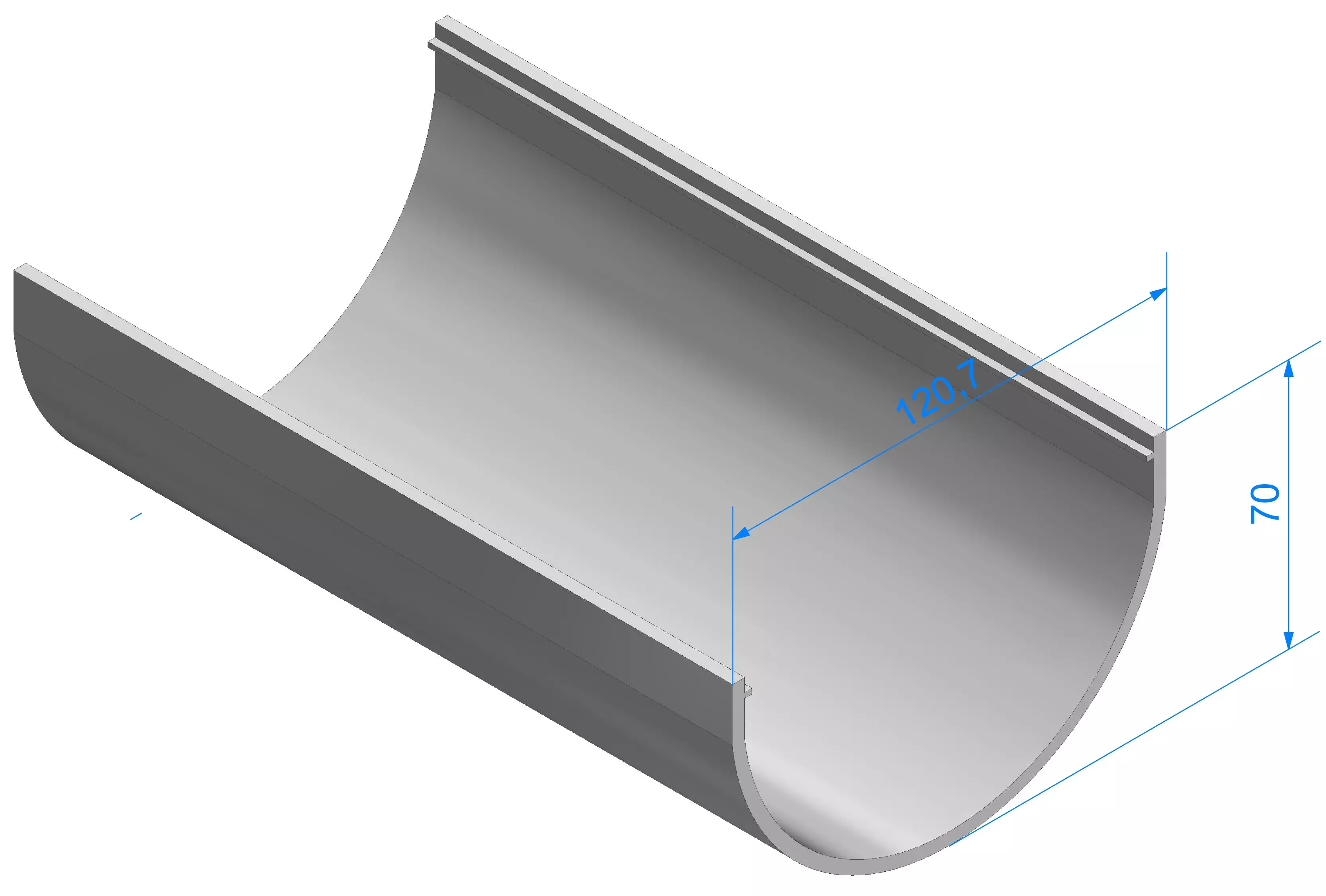 Желоб водосточный пластиковый Docke Standart d120 мм 3м белый