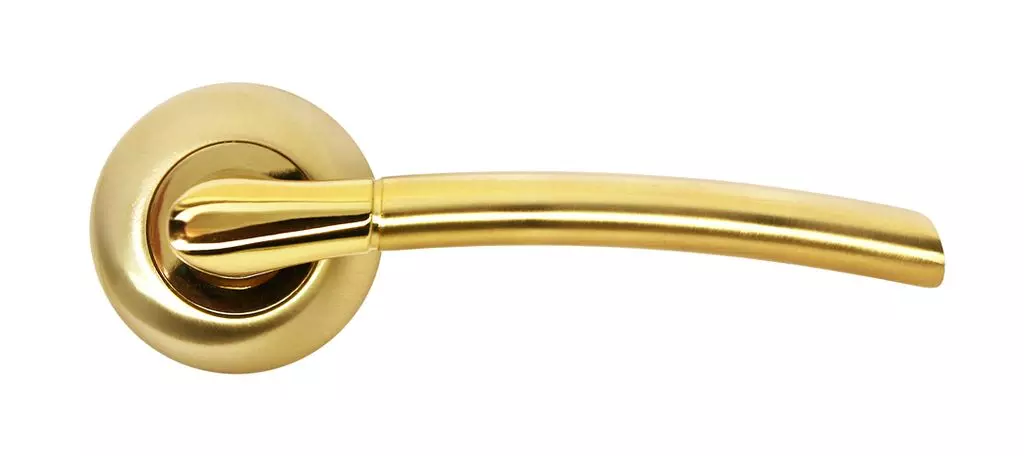 Дверная ручка круг RUCETTI RAP 6 SG/GP матовое золото/золото