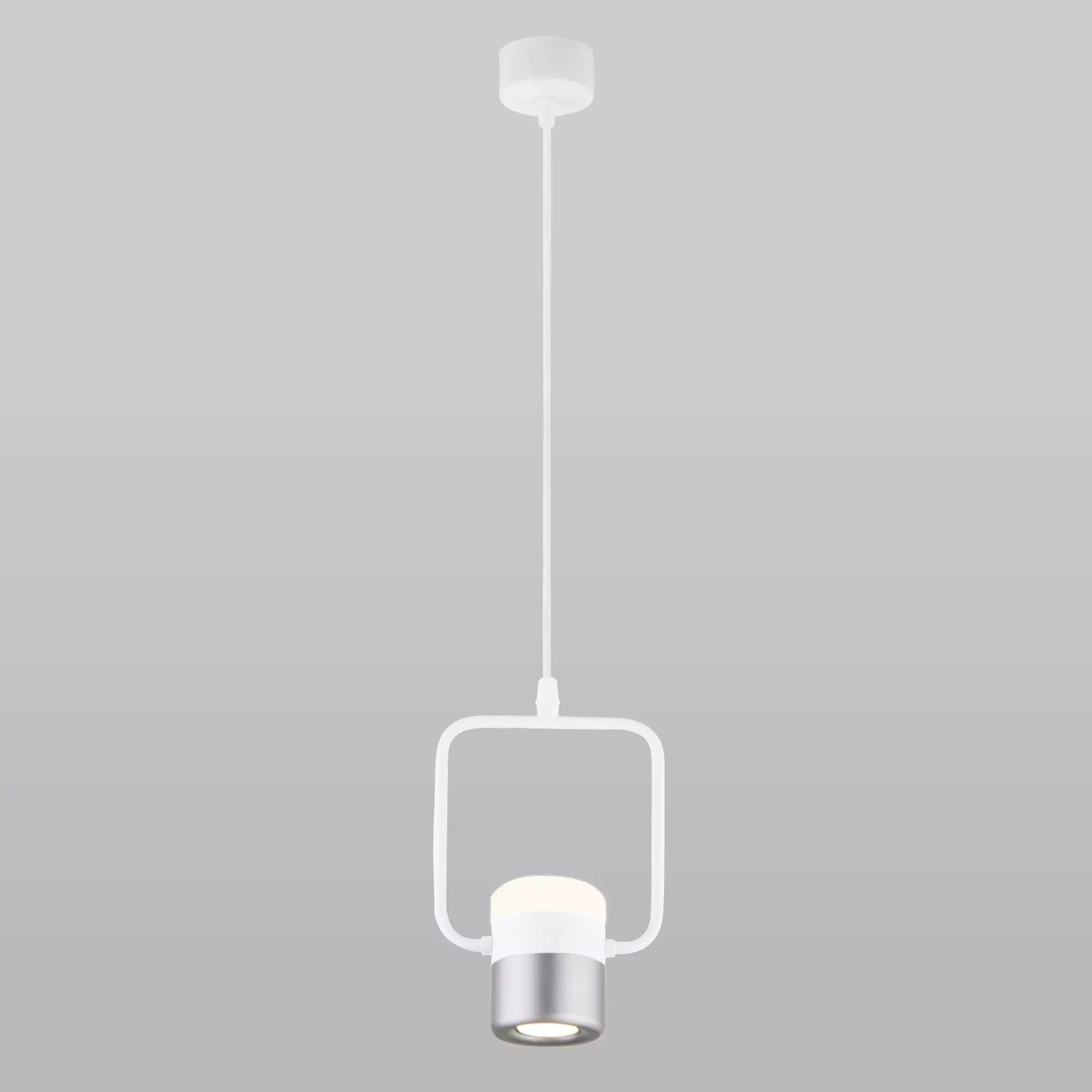 Светильник подвесной светодиодный Eurosvet 50165/1 LED белый/серебро