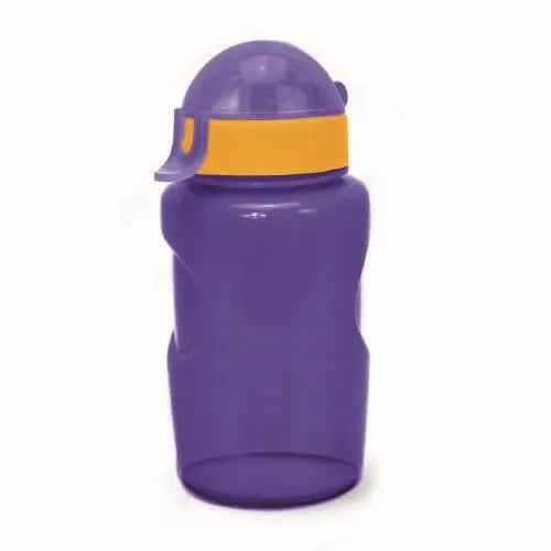 ###Бутылка для воды с трубочкой и шнурком 350 мл LIFESTYLE, anatomic, фиолетовый КК0159