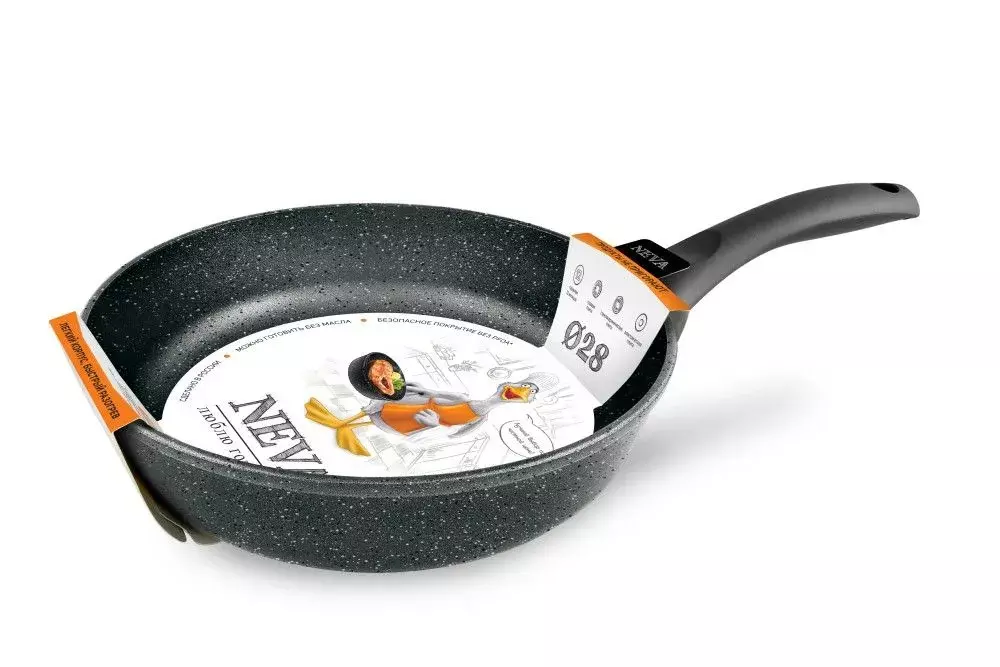 Сковорода 28 см, литой алюминий, Neva Granite NG128