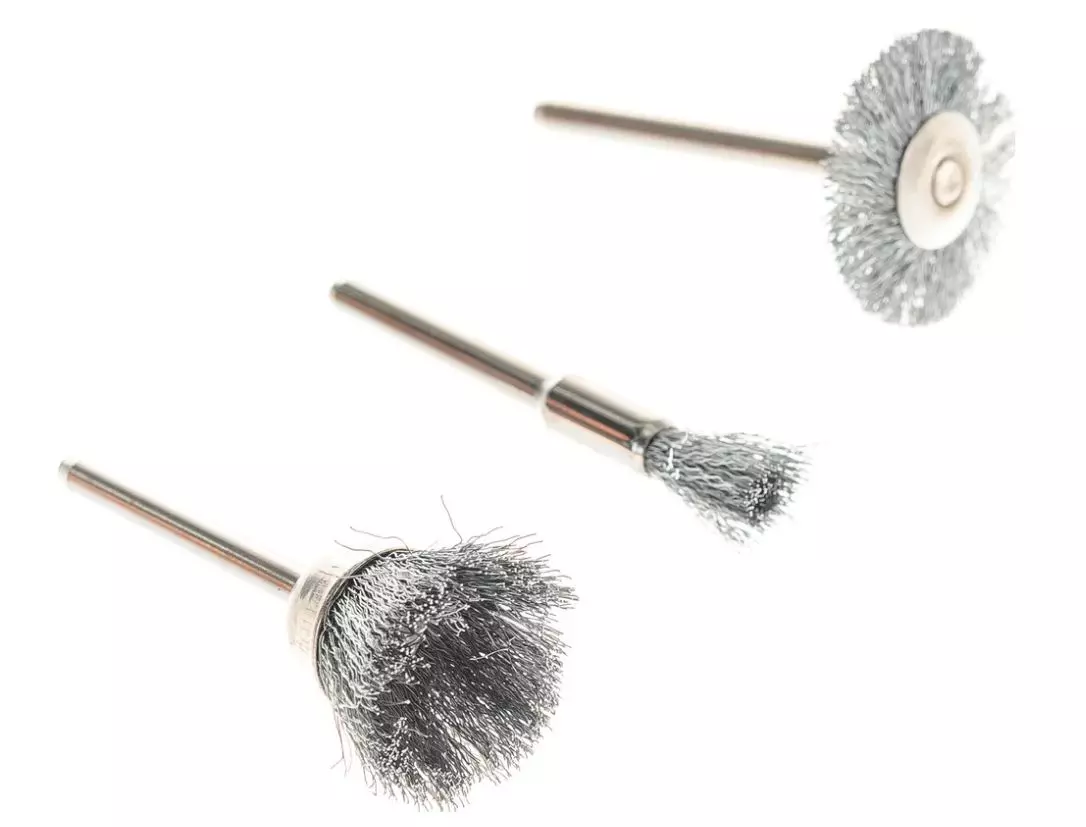 Набор кордщеток для гравера FIT 36903 нержавеющая сталь 3шт
