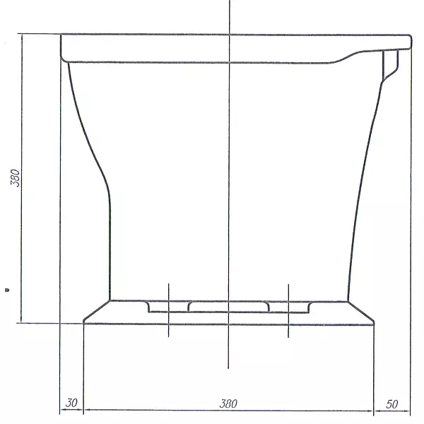 Унитаз Дачный Лобня без сиденья и без бачка, 10/1/5/1-58
