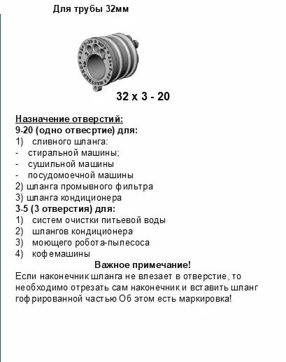 Манжета дренажная 32*3-20 серый ТЭП, MPF, МР-У ИС.131992