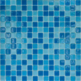 Мозаика 32,7х32,7 ELADA МС128 сине-голубой микс (кор. - 10 шт.)