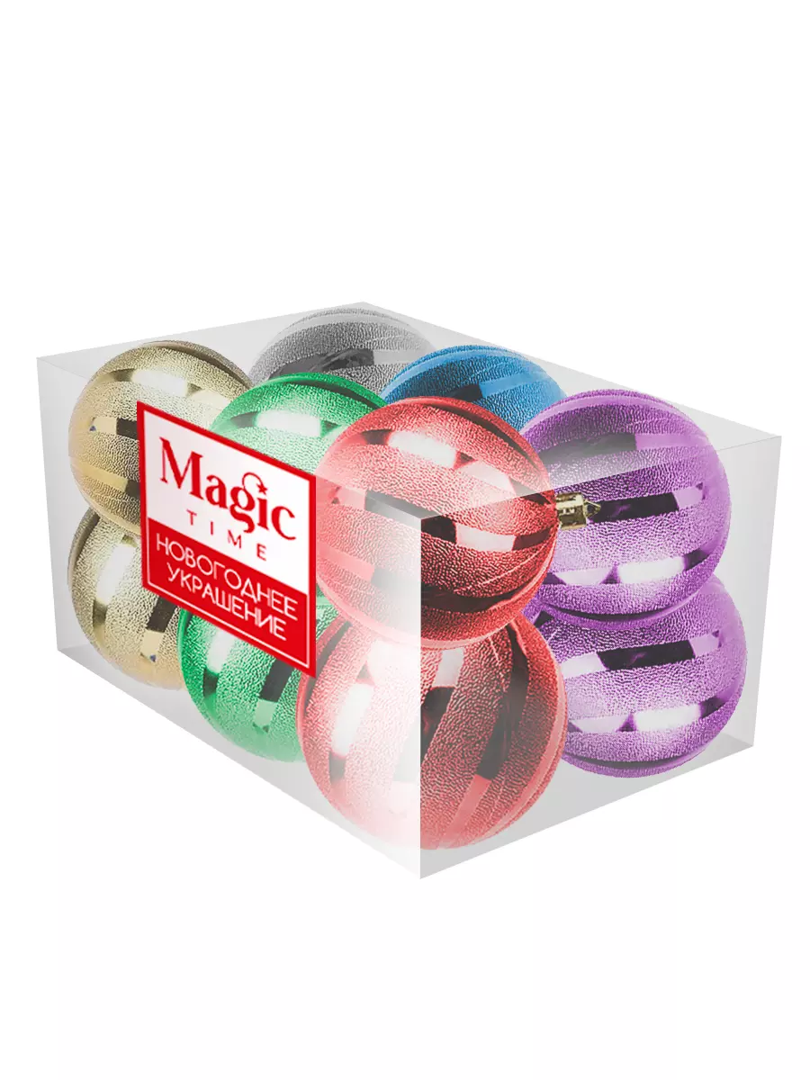 Новогоднее подвесное украшение из полистирола в ассортименте, набор из 12 шт / 3см 90789