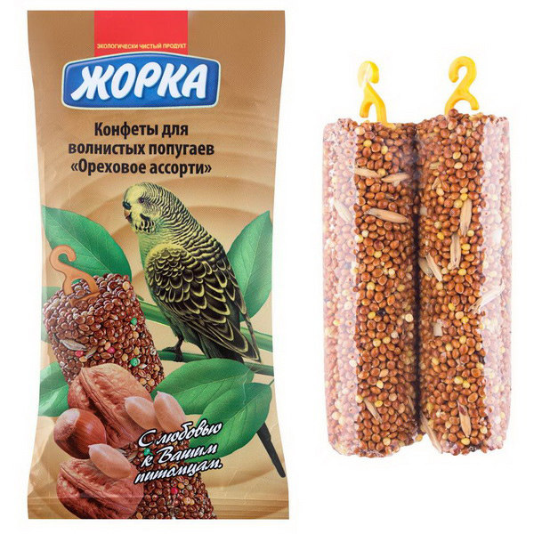 Ореховое ассорти для попугаев (2шт) конфеты Жорка 0,1 кг