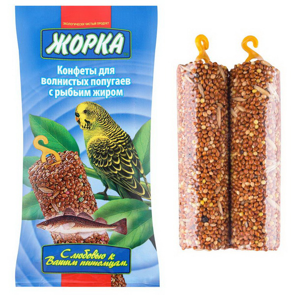 Конфеты для попугаев Рыбий жир (2шт)  0,1 кг Жорка