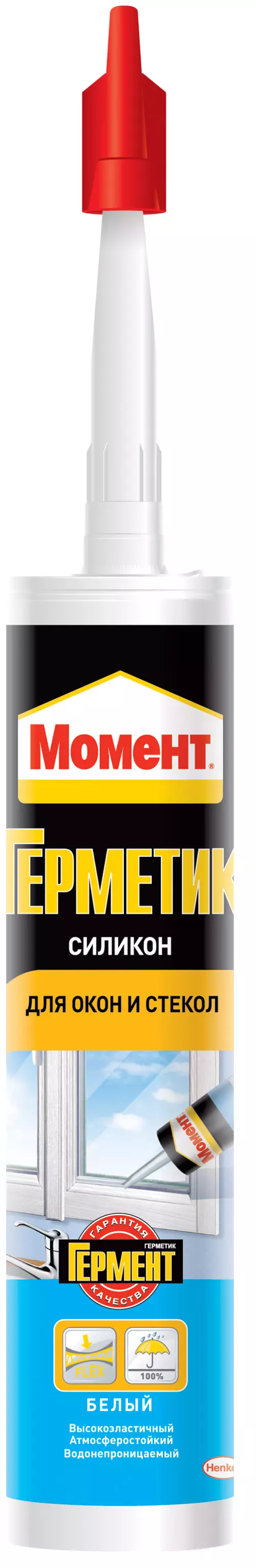 Герметик силиконовый Henkel Момент для окон и стекол 280мл картридж белый