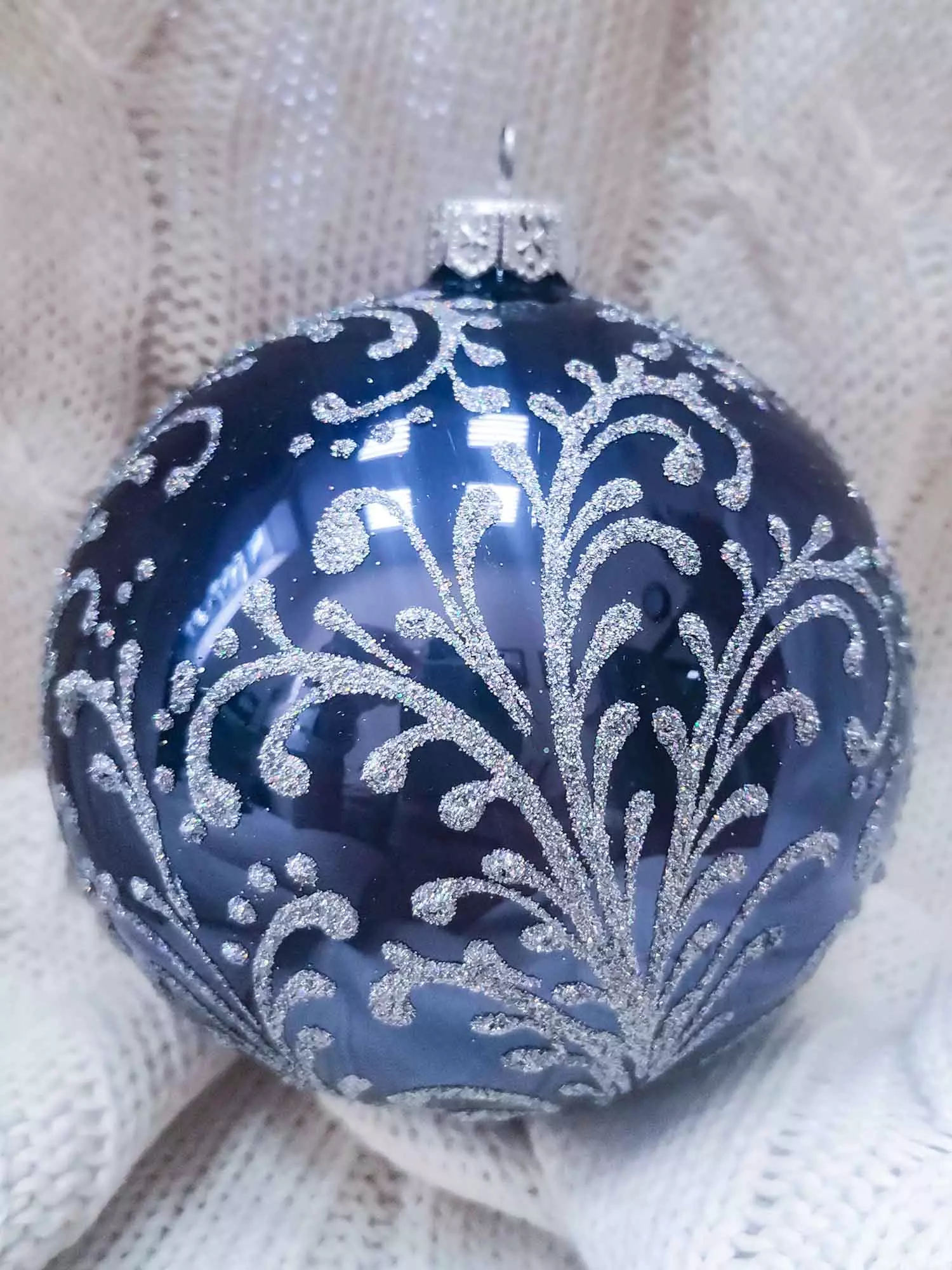 Елочный шар стекло Морозная вьюга 6,5 см Коломеев КУ-65-224209