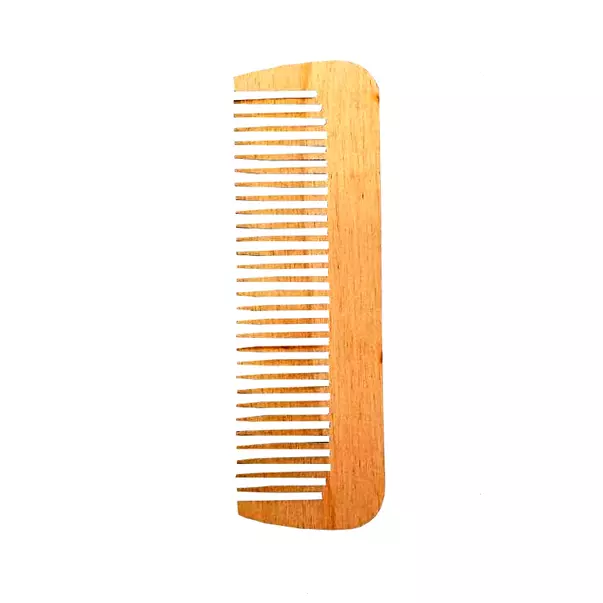 Гребень CUTE-CUTE компактный деревянный зубцы редкие, 020114