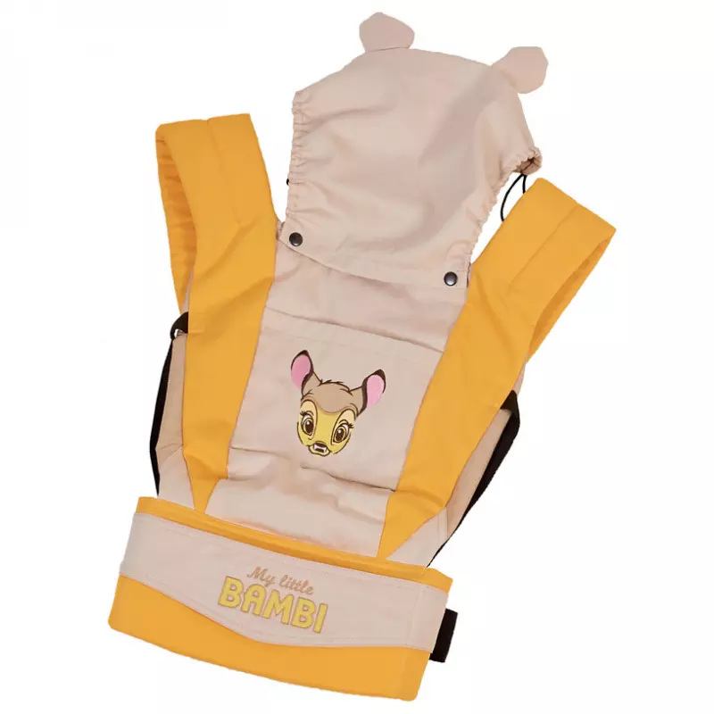 Рюкзак-кенгуру Polini kids Disney baby Бэмби, с вышивкой, бежевый 0002319-22