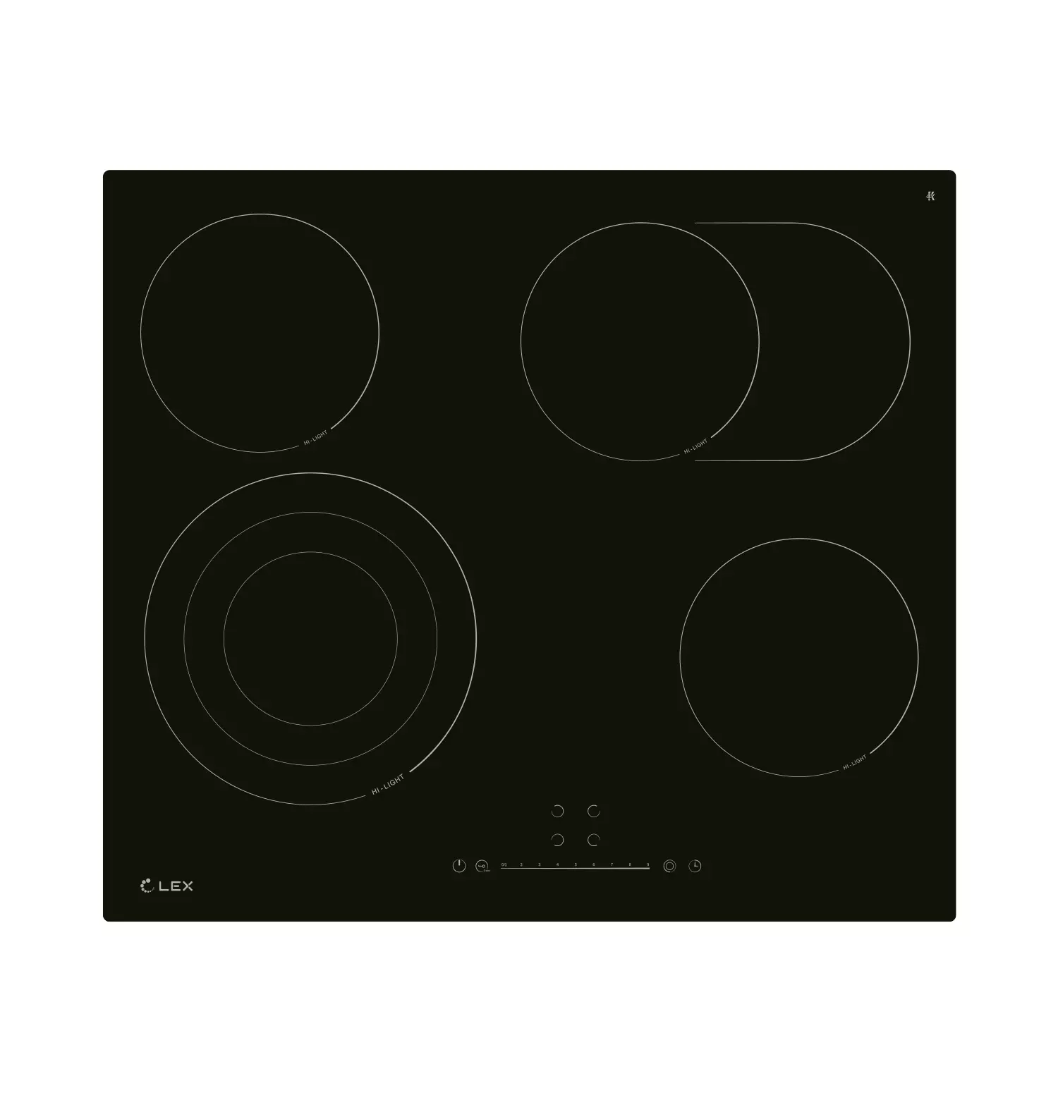 Варочная панель электрическая 4 конфорки Lex EVH 642D BL