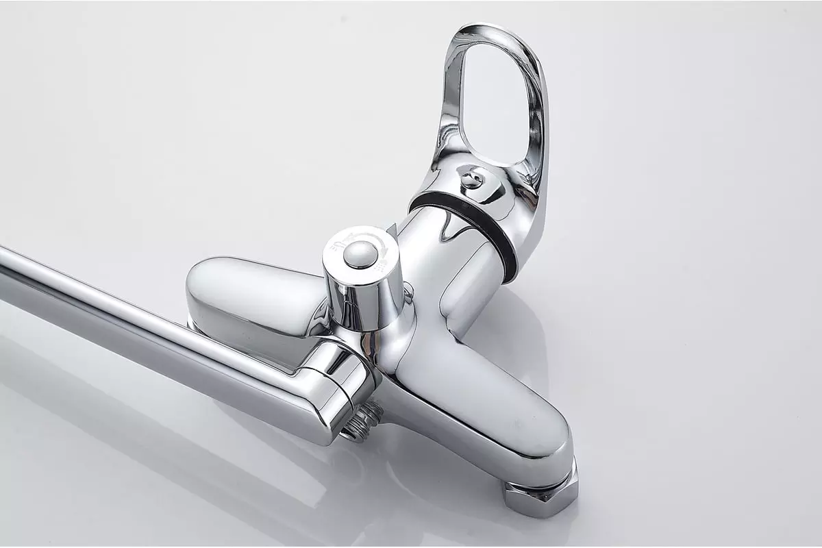 Смеситель для ванны, длинный излив 30 см, хром, Rainsberg R3163F, силумин