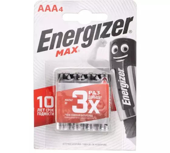 Батарейка Energizer LR03 AAA MAX 1.5В бл/4шт
