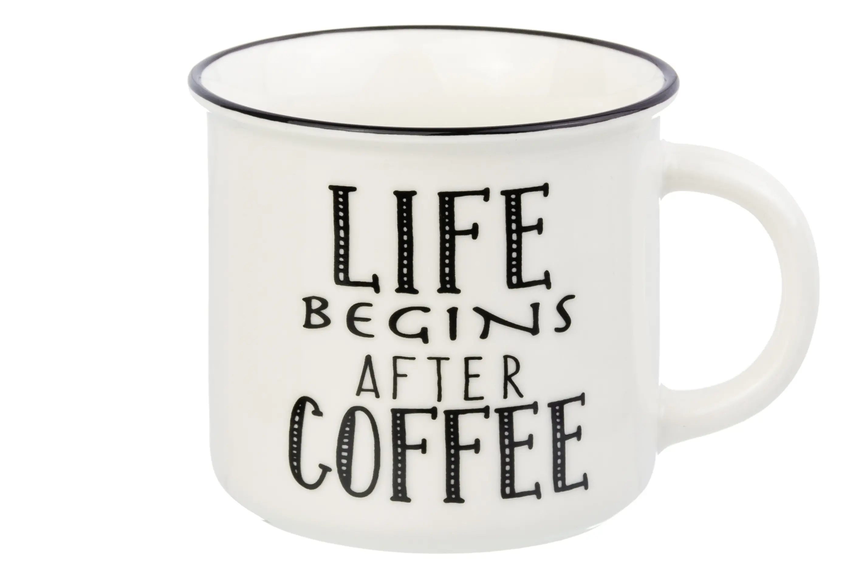 Кружка LIFE BEGINS AFTER Coffee 400 мл 12*9,5*8,5 см New bone china880041