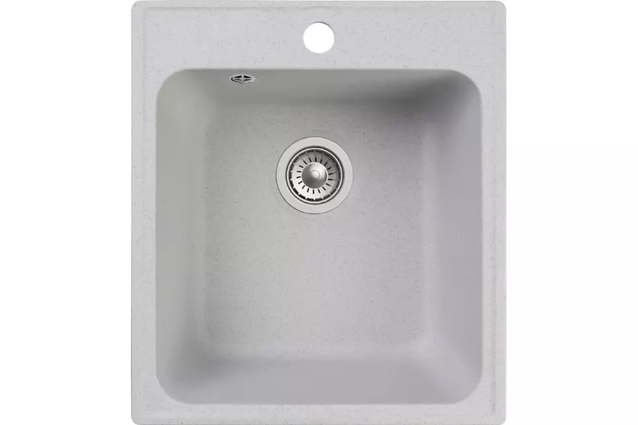 Кварцевая мойка для кухни 42х48х20 см Reflexion Quadra RF0243GR серый, прямоугольная