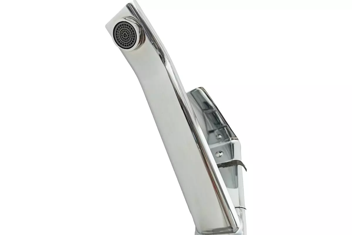 Смеситель для кухни, короткий излив, хром, Rainsberg R1003DF, силумин