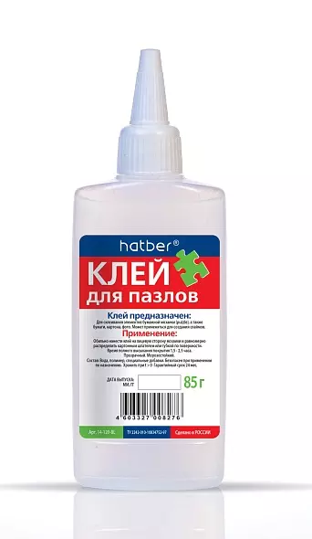 Клей для пазлов Hatber с дозатором 85 г 081296