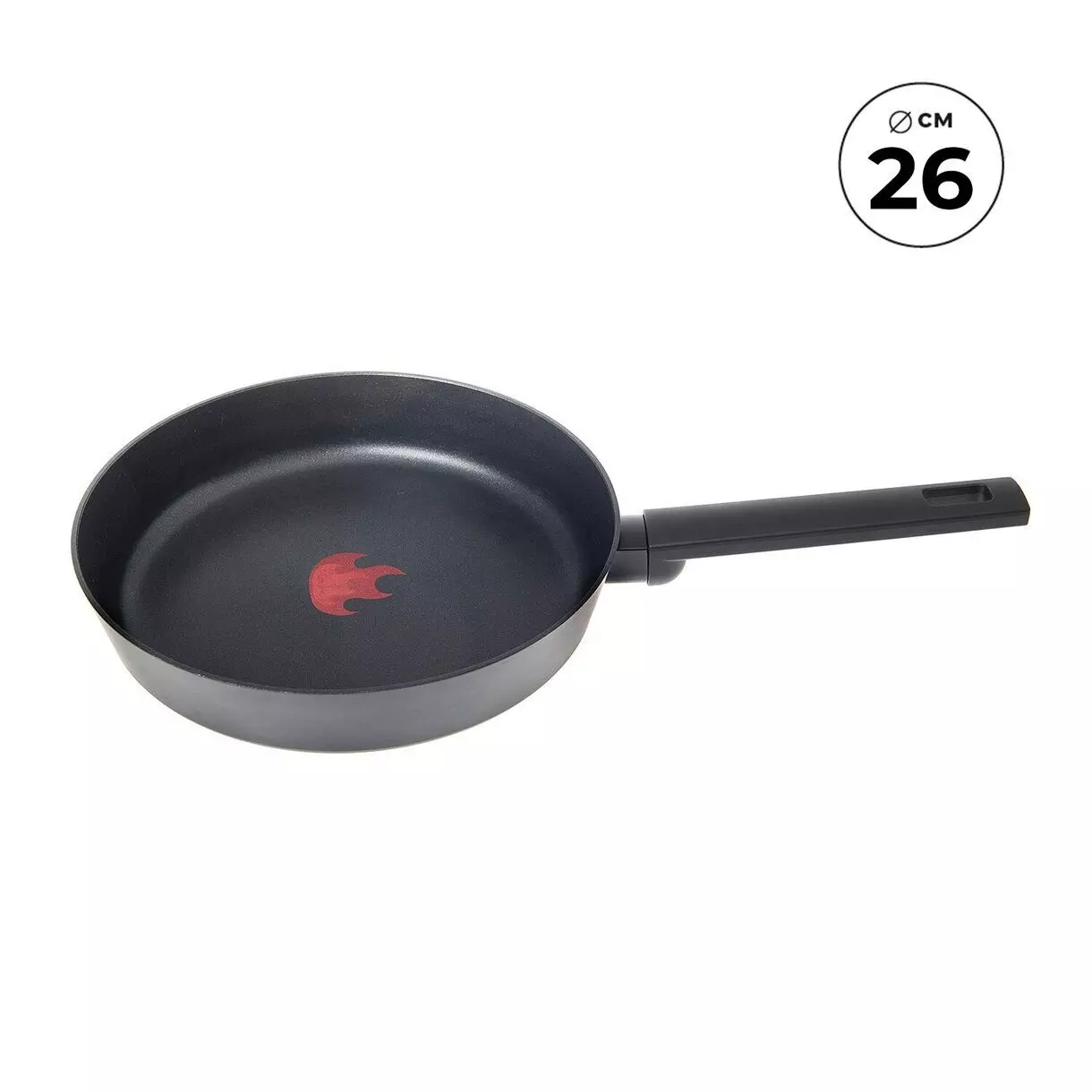 Сковорода 26 см, кованный алюминий, индукция,"Раскалённый докрасна", Home Queen