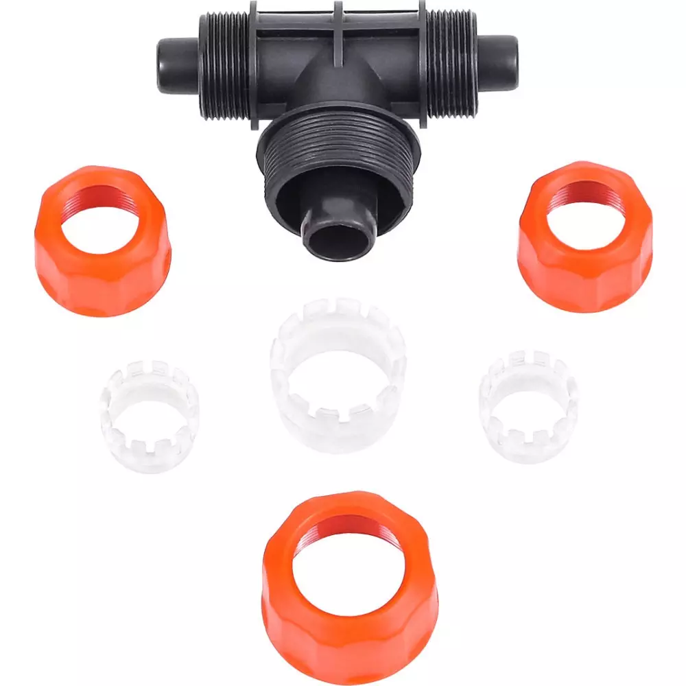 Тройник цанговый для шланга 1/2"х1/2"х3/4" Жук 4046-00